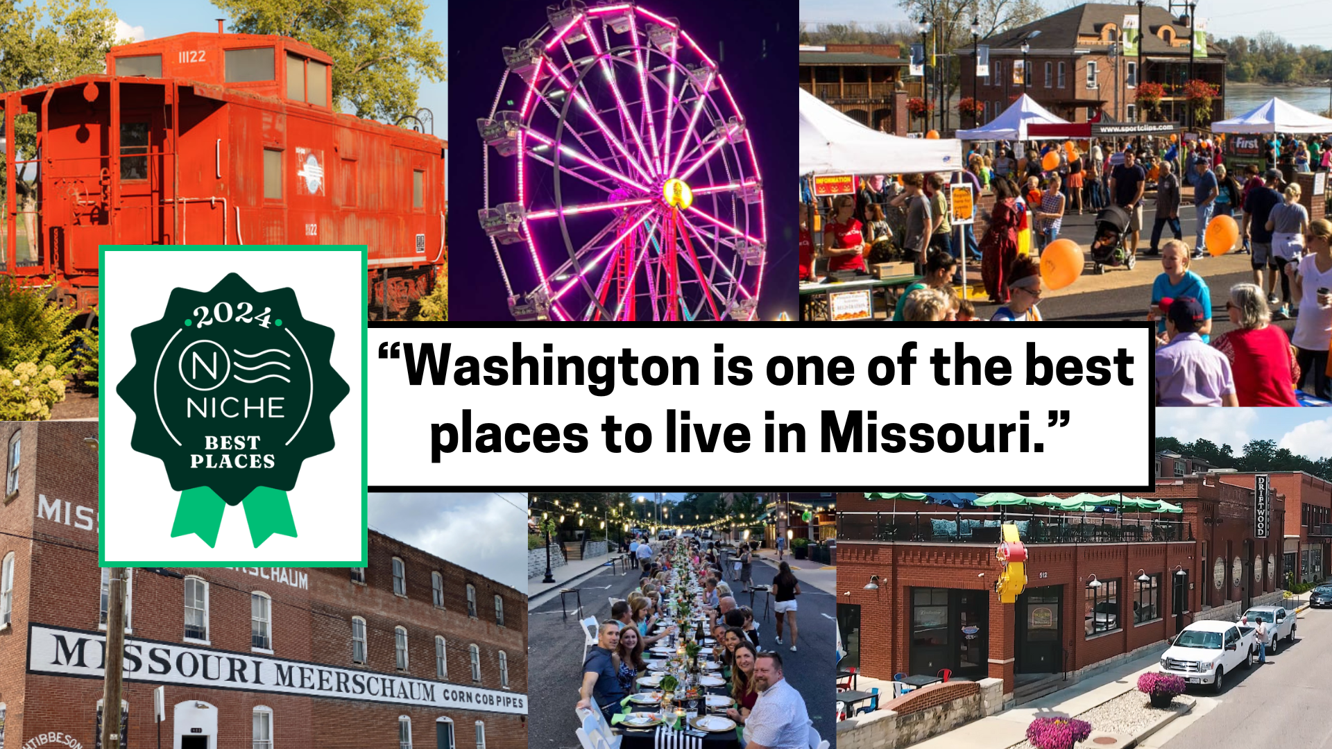 Collage of images of Washington, MO